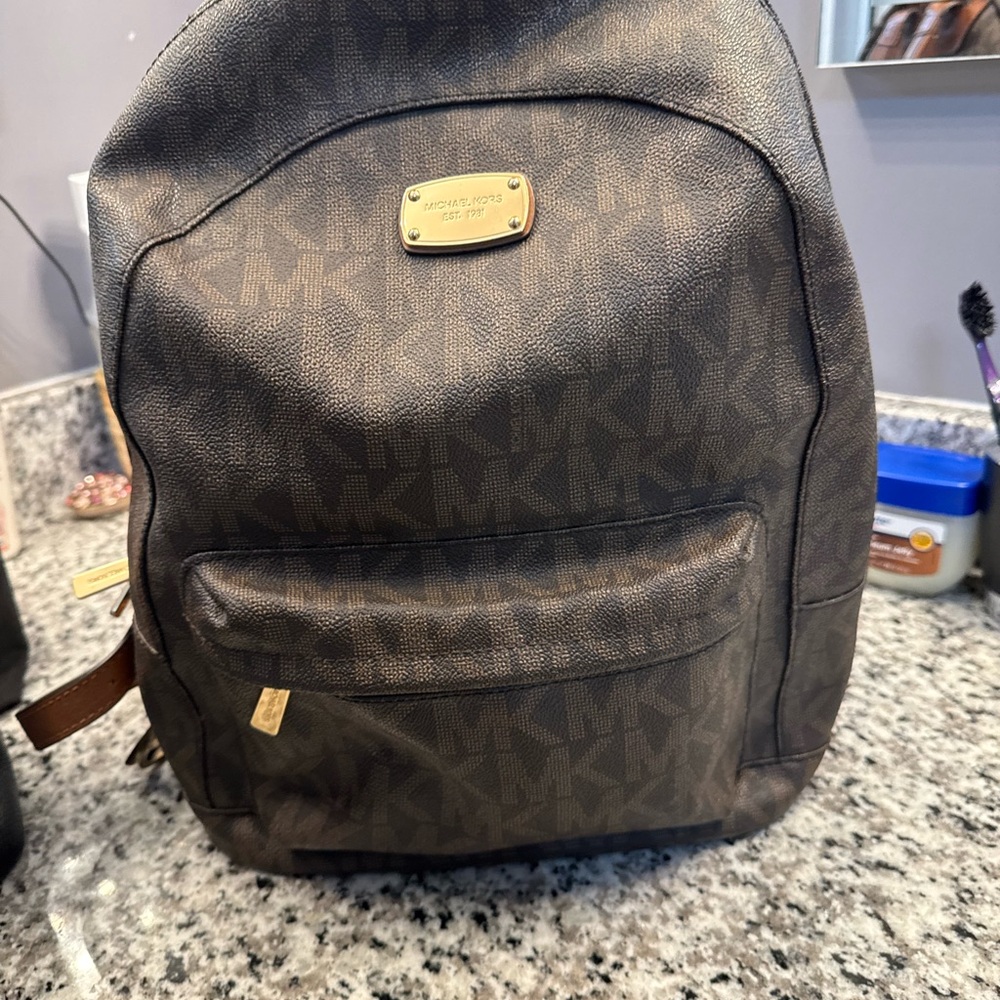 Michael Kors Brown Unisex Backpack
